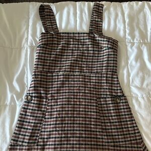 Mango short dress in shade brown, multi. Size medium